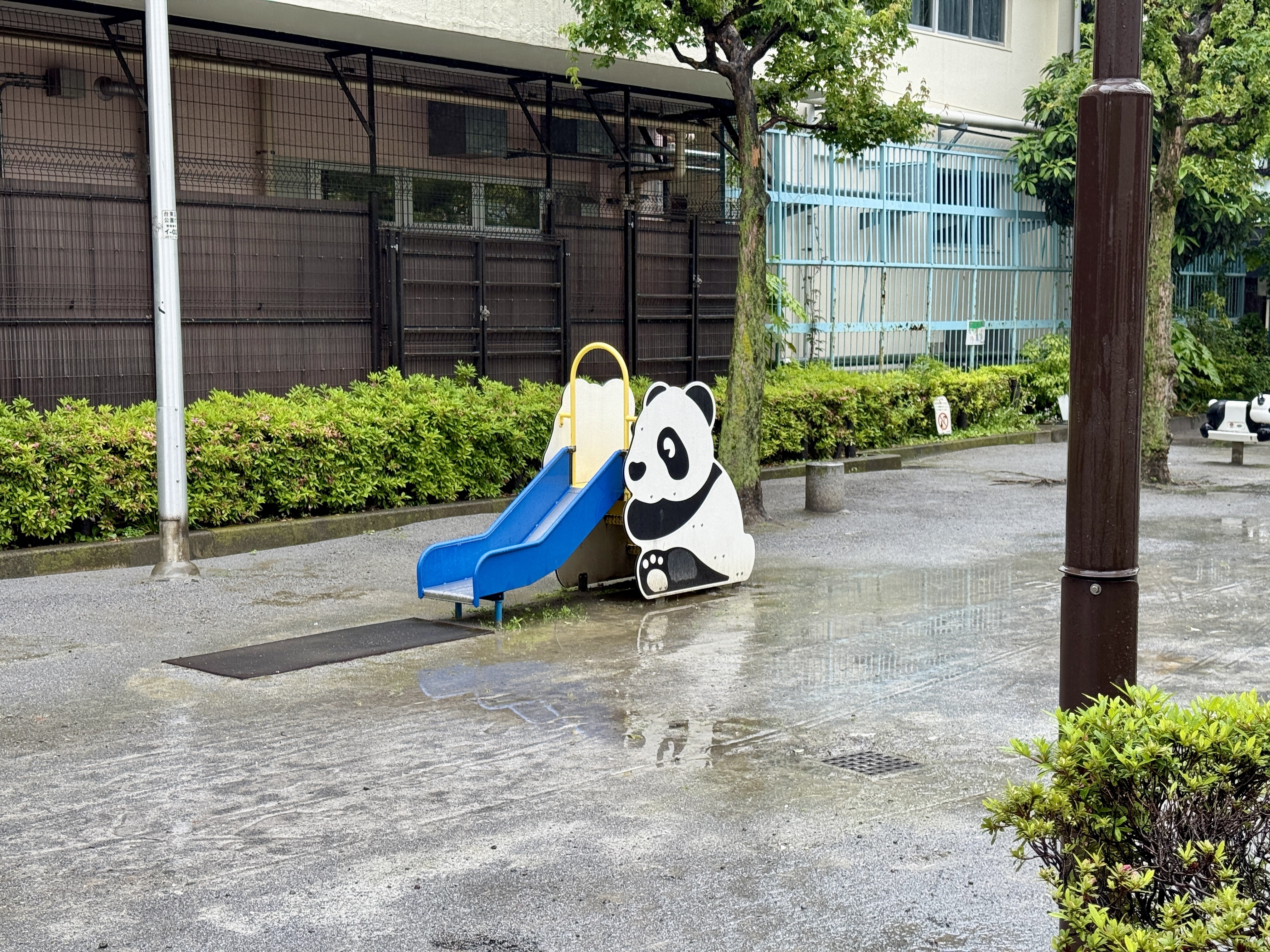 雨の日の保育園