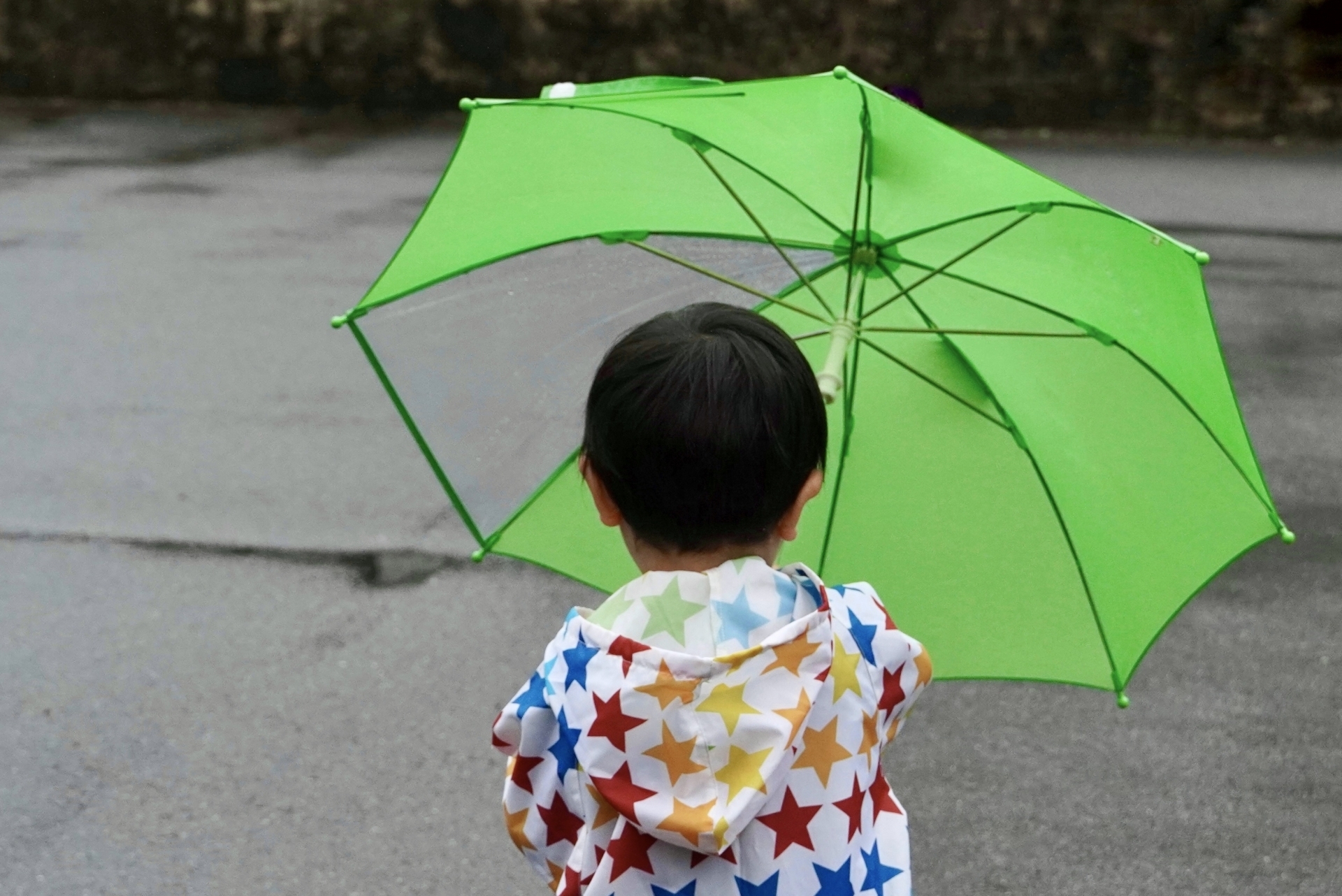 雨の日の登園