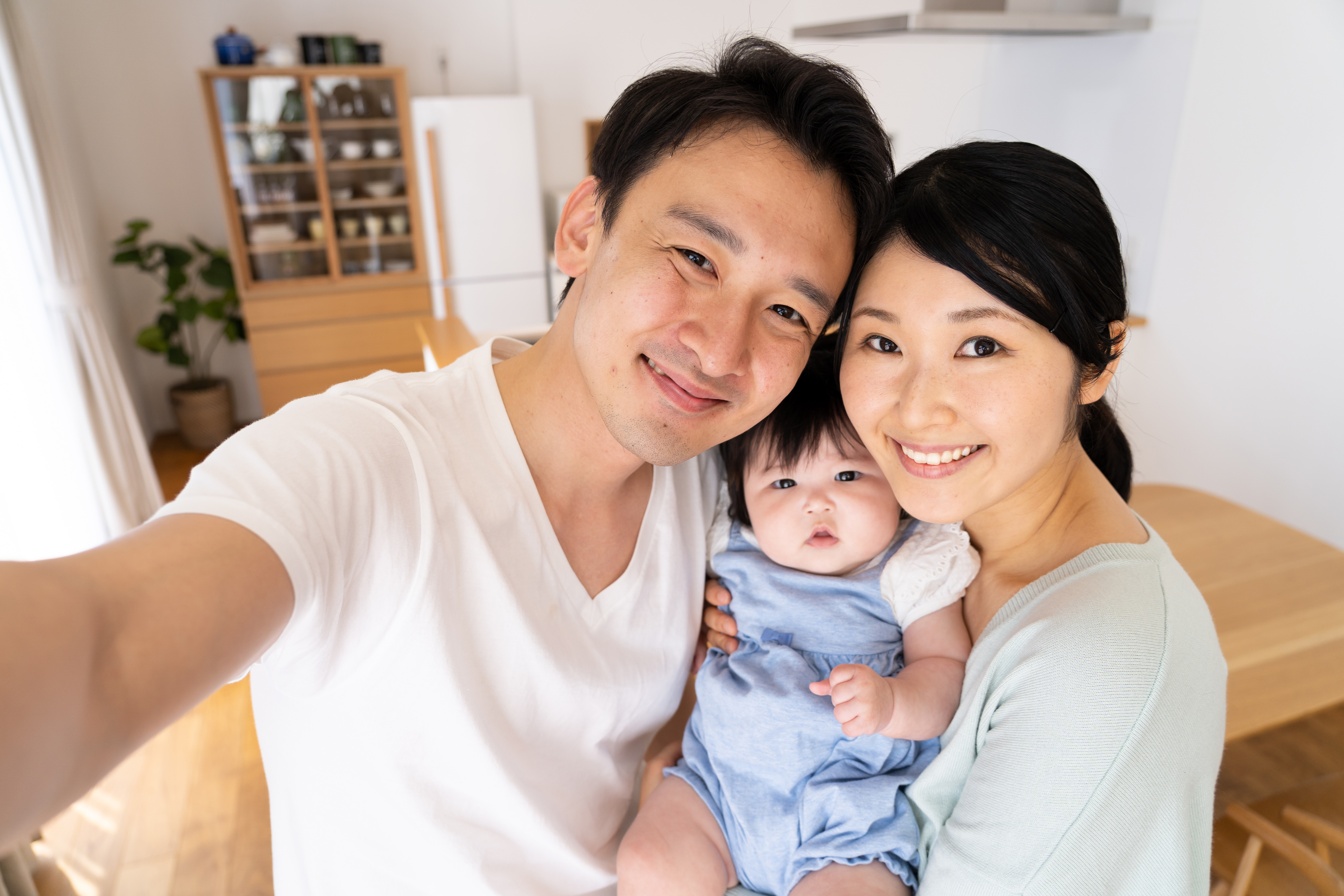 家族で自撮り